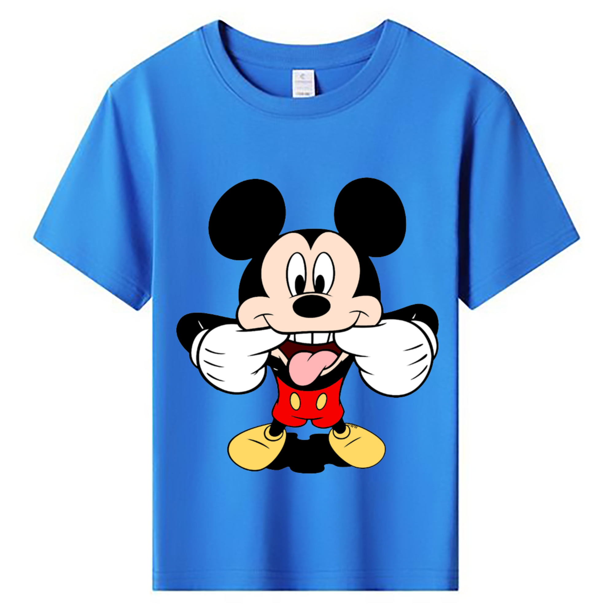 ミッキーマウス Mickey Mouse 綿100％キッズTシャツ（フロントプリント）